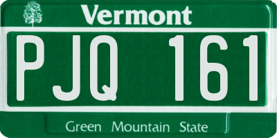 VT license plate PJQ161