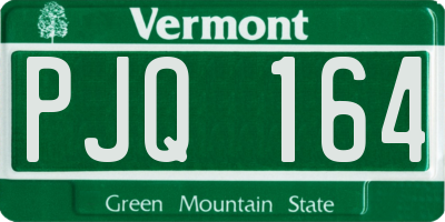 VT license plate PJQ164