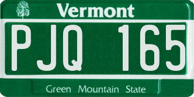 VT license plate PJQ165