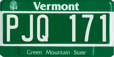 VT license plate PJQ171