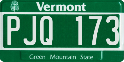 VT license plate PJQ173