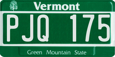 VT license plate PJQ175