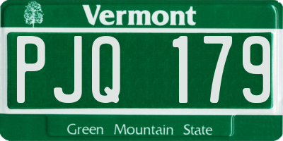 VT license plate PJQ179