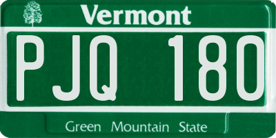 VT license plate PJQ180