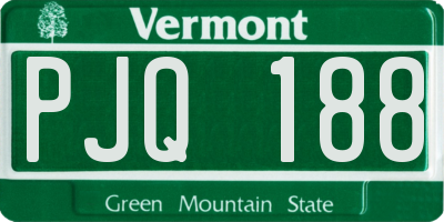VT license plate PJQ188