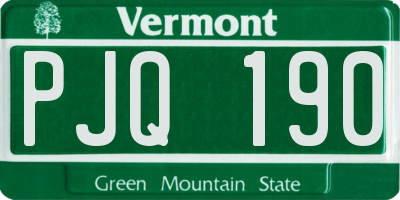 VT license plate PJQ190