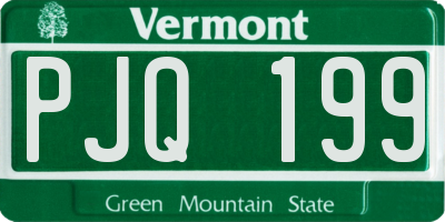 VT license plate PJQ199