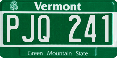 VT license plate PJQ241