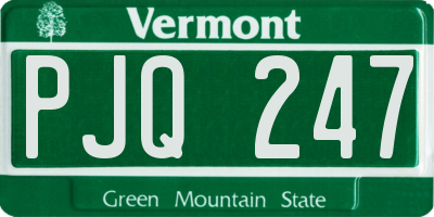 VT license plate PJQ247