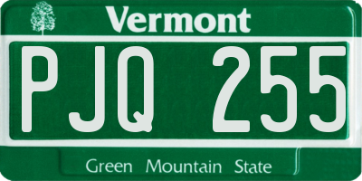VT license plate PJQ255