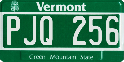VT license plate PJQ256