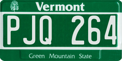 VT license plate PJQ264