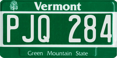 VT license plate PJQ284