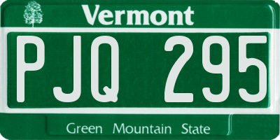 VT license plate PJQ295