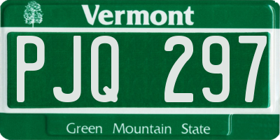 VT license plate PJQ297