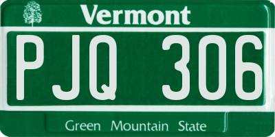 VT license plate PJQ306