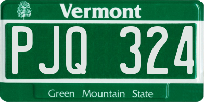 VT license plate PJQ324