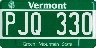 VT license plate PJQ330