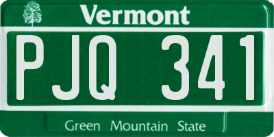 VT license plate PJQ341
