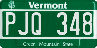 VT license plate PJQ348