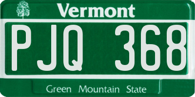 VT license plate PJQ368