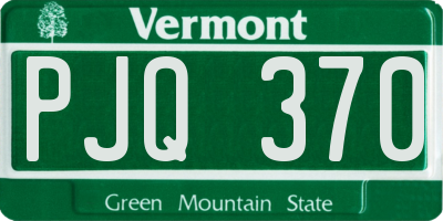 VT license plate PJQ370