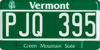 VT license plate PJQ395