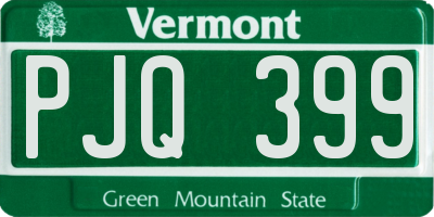 VT license plate PJQ399