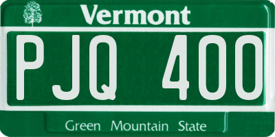 VT license plate PJQ400