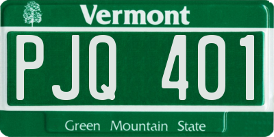 VT license plate PJQ401