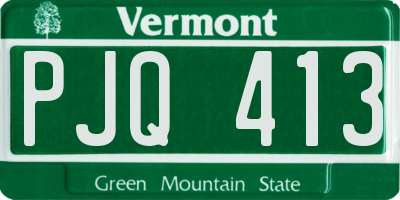 VT license plate PJQ413