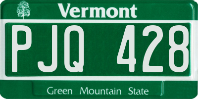 VT license plate PJQ428