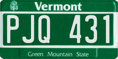 VT license plate PJQ431