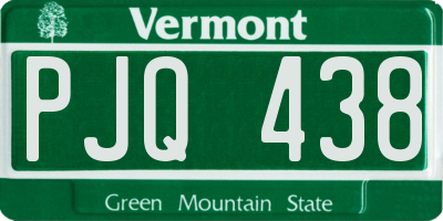 VT license plate PJQ438