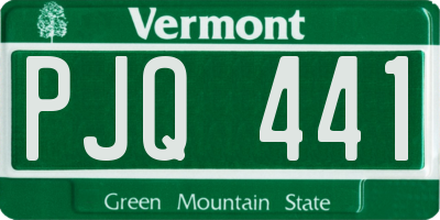 VT license plate PJQ441