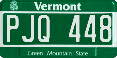 VT license plate PJQ448