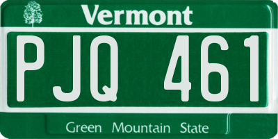 VT license plate PJQ461