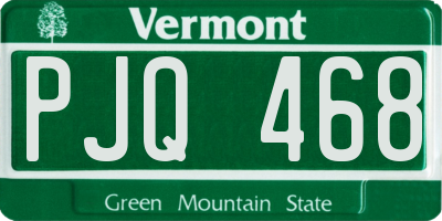 VT license plate PJQ468