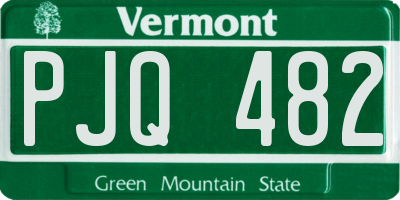 VT license plate PJQ482