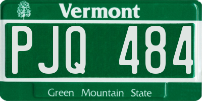 VT license plate PJQ484