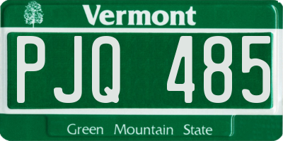 VT license plate PJQ485