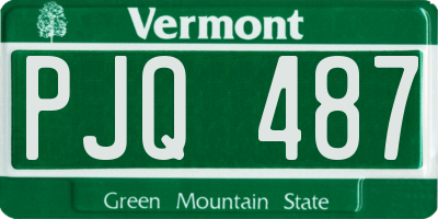 VT license plate PJQ487