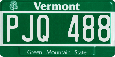 VT license plate PJQ488