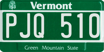 VT license plate PJQ510