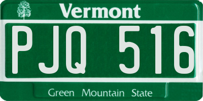 VT license plate PJQ516