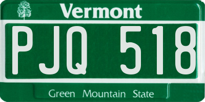VT license plate PJQ518