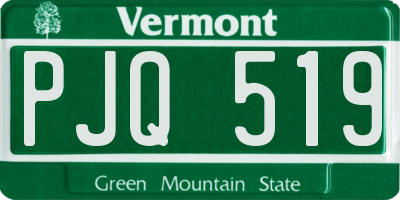 VT license plate PJQ519