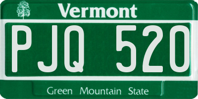 VT license plate PJQ520