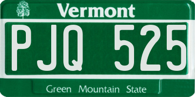 VT license plate PJQ525