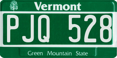 VT license plate PJQ528
